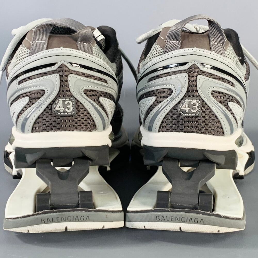 BALENCIAGA Size 10 X-Pander Grey Black Color Block Nylon Athletic Sneakers - Picture 3 of 8